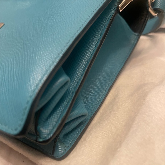 EUC Prada Turchese Saffiano Lux Convertible 2 in 1 Sound Bag - Picture 8 of 16